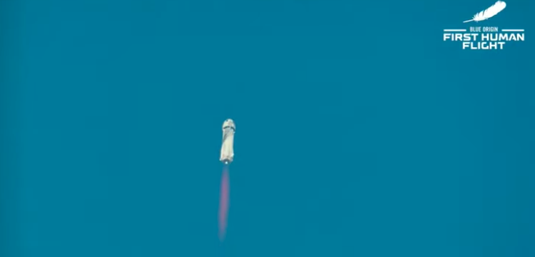 Blue Origin blasts off